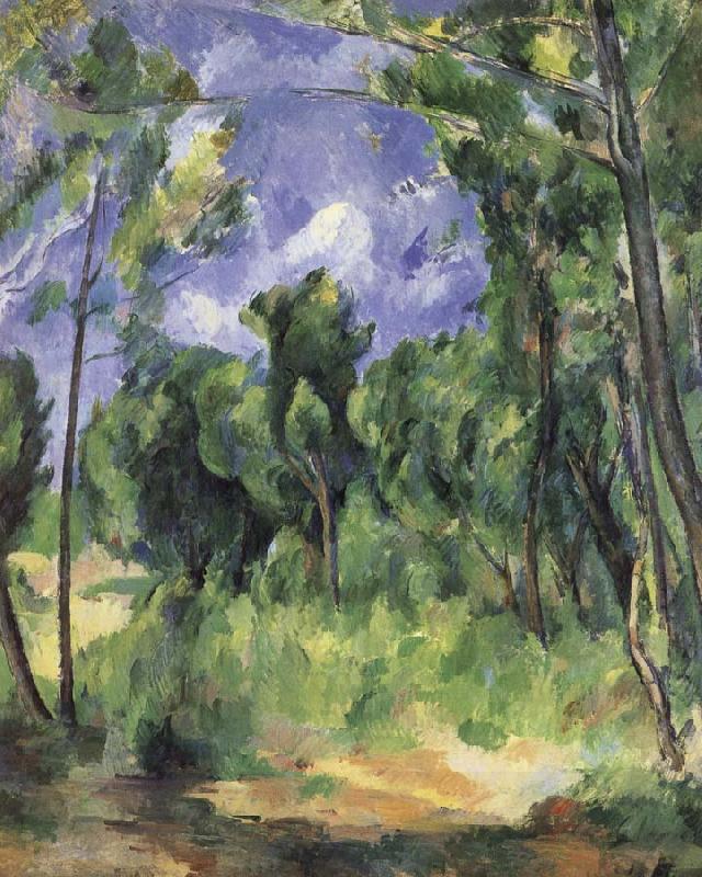 Paul Cezanne forest oil painting picture